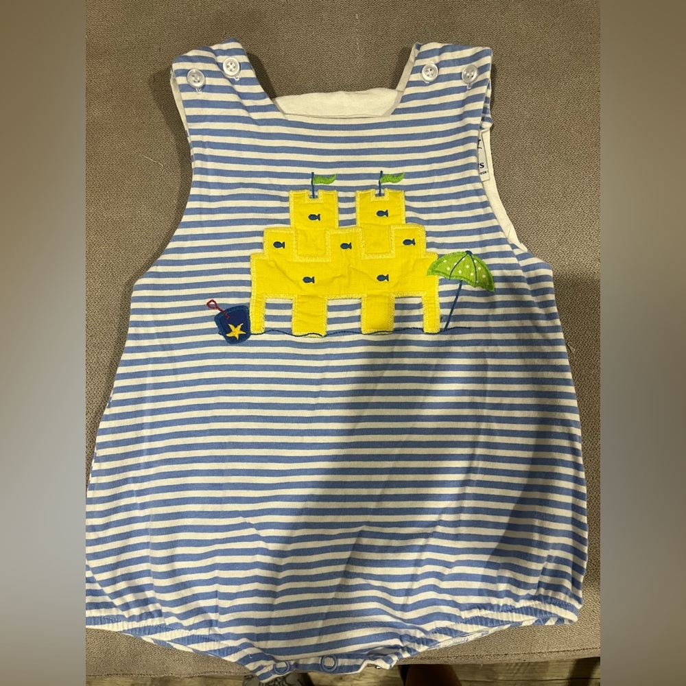 Bailey Boy’s Knit Infant Bubble Sand Castle